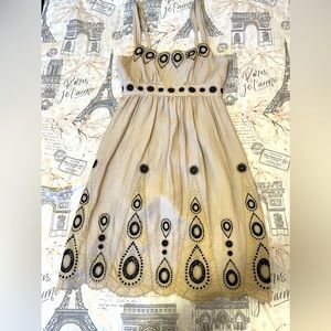 BCBGMaxaria embroidered tank dress size 6